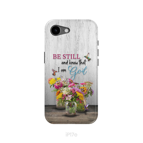 Psalm 46:10 Be Still and Know, Hummingbirds, Vase of Flowers, Phone Case