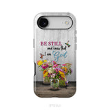 Psalm 46:10 Be Still and Know, Hummingbirds, Vase of Flowers, Phone Case