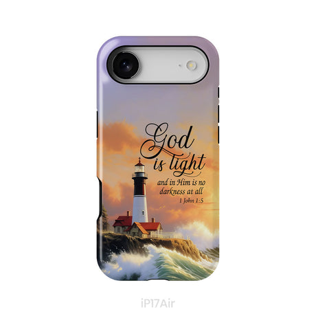 1 John 1:5 God is Light, Lighthouse, Christian Phone Case