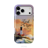 1 John 1:5 God is Light, Lighthouse, Christian Phone Case