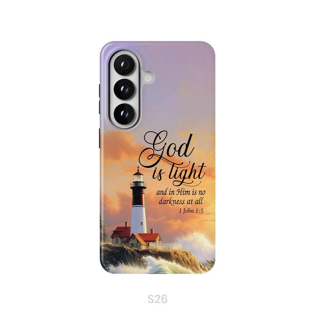 1 John 1:5 God is Light, Lighthouse, Christian Phone Case