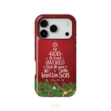 John 3:16 For God So Loved The World – Christmas Tree Christian Phone Case
