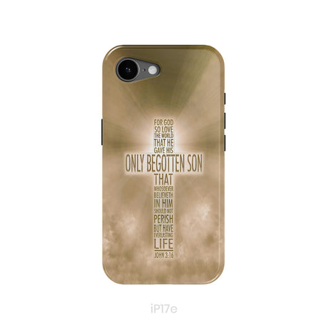For God so loved the world John 3:16 KJV Bible verse phone case