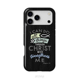 I can do all things through Christ Philippians 4:13 Bible verse phone case