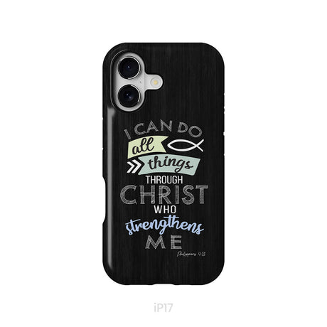 I can do all things through Christ Philippians 4:13 Bible verse phone case