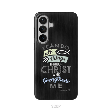 I can do all things through Christ Philippians 4:13 Bible verse phone case