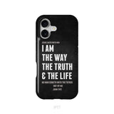 Jesus phone cases: I am the way the truth and the life John 14:6 Bible verse phone case