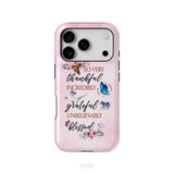 Grateful thankful blessed phone case, Butterfly floral Christian phone cases