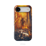 Jesus Rescues Lamb in the Fire Phone Case