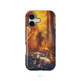Jesus Rescues Lamb in the Fire Phone Case