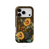 Fear Not for I Am With You Isaiah 41:10, Hummingbird, Sunflower, Phone Case