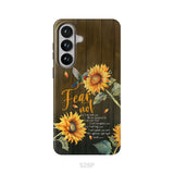 Fear Not for I Am With You Isaiah 41:10, Hummingbird, Sunflower, Phone Case