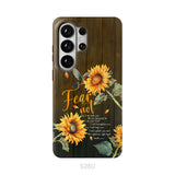 Fear Not for I Am With You Isaiah 41:10, Hummingbird, Sunflower, Phone Case