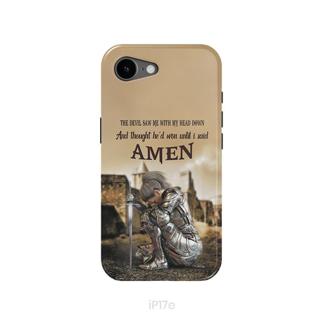 The Devil Saw Me With My Head Down, Woman Warrior of Christ, Phone Case
