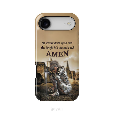 The Devil Saw Me With My Head Down, Woman Warrior of Christ, Phone Case
