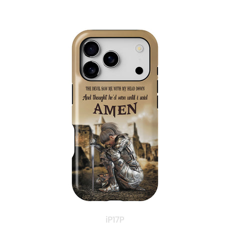 The Devil Saw Me With My Head Down, Woman Warrior of Christ, Phone Case