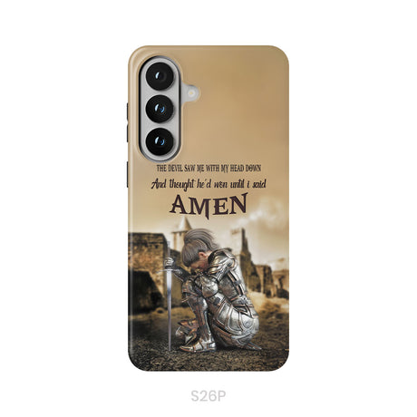 The Devil Saw Me With My Head Down, Woman Warrior of Christ, Phone Case