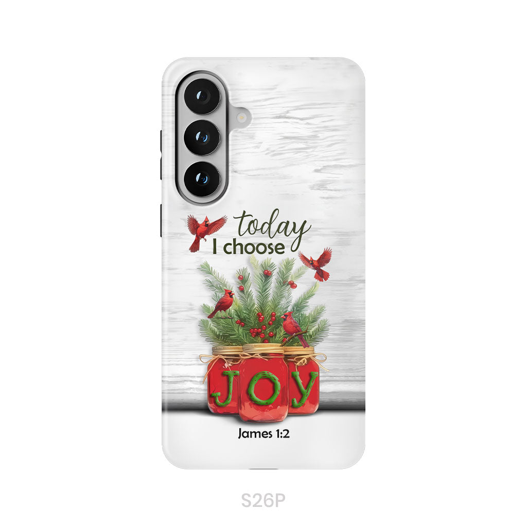 Today I Choose Joy James 1:2 Christmas Phone Case
