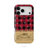 Just Breathe Red Black Buffalo phone case