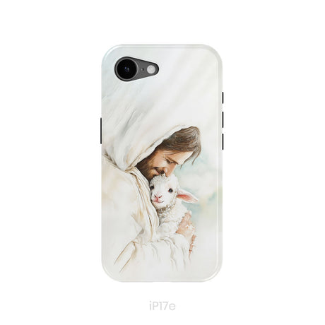 Jesus Holding the Lost Lamb – Good Shepherd Christian Phone Case