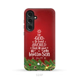 John 3:16 For God So Loved The World – Christmas Tree Christian Phone Case
