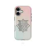 Christian phone cases: Pray like Nehemiah obey like Daniel phone case