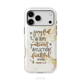 Be joyful in hope patient in affliction romans 12:12 phone case, Christian phone cases