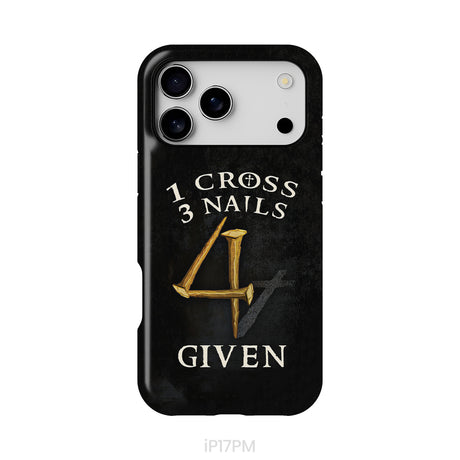 Christian phone cases: 1 Cross 3 Nails 4Given phone case, Christian gifts