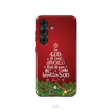 John 3:16 For God So Loved The World – Christmas Tree Christian Phone Case