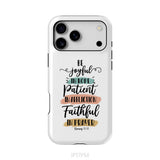 Be joyful in hope patient in affliction faithful in prayer phone case, Christian phone cases