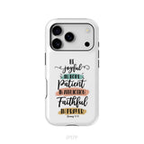 Be joyful in hope patient in affliction faithful in prayer phone case, Christian phone cases