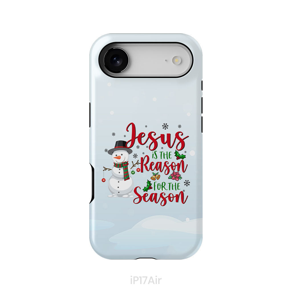 Jesus is the reason for the season Snowman Christmas phone case