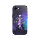 A Savior is born Christ the Lord, Christian Christmas phone case