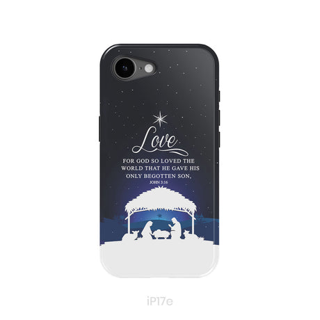 John 3:16 For God so loved the world Christmas phone case