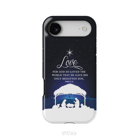 John 3:16 For God so loved the world Christmas phone case