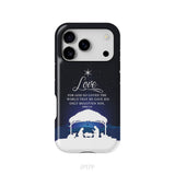 John 3:16 For God so loved the world Christmas phone case