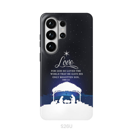John 3:16 For God so loved the world Christmas phone case