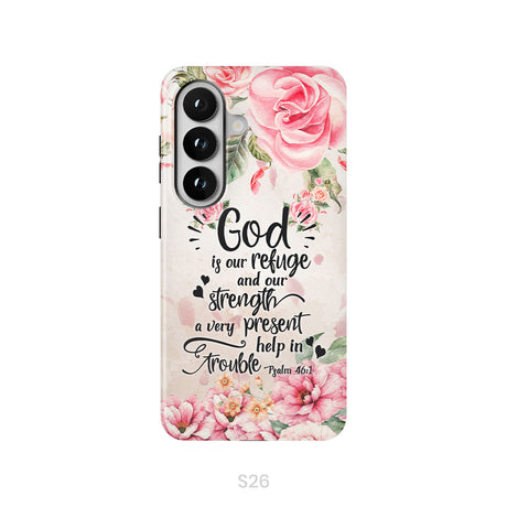 God Is Our Refuge And Strength Psalm 46:1 Bible Verse Phone Case