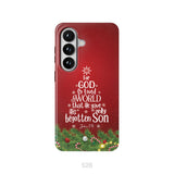 John 3:16 For God So Loved The World – Christmas Tree Christian Phone Case