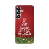 John 3:16 For God So Loved The World – Christmas Tree Christian Phone Case