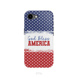 Patriotic Christian phone case: God bless America