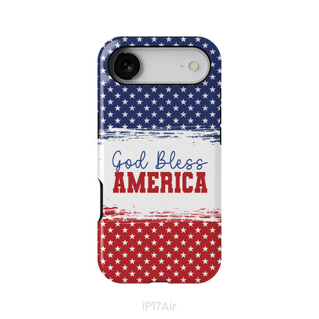 Patriotic Christian phone case: God bless America