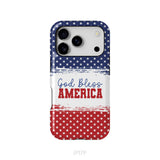 Patriotic Christian phone case: God bless America
