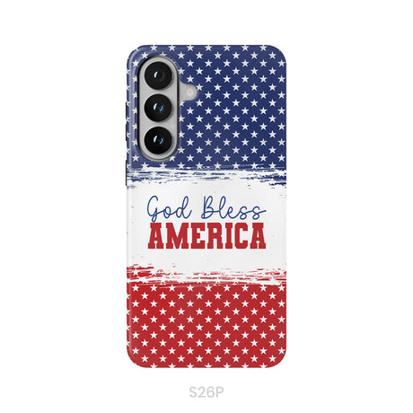 Patriotic Christian phone case: God bless America