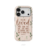 You are loved Romans 5:8 Bible verse phone case