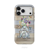 Today I choose joy, hummingbird floral phone case