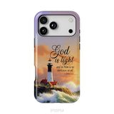 1 John 1:5 God is Light, Lighthouse, Christian Phone Case