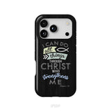 I can do all things through Christ Philippians 4:13 Bible verse phone case