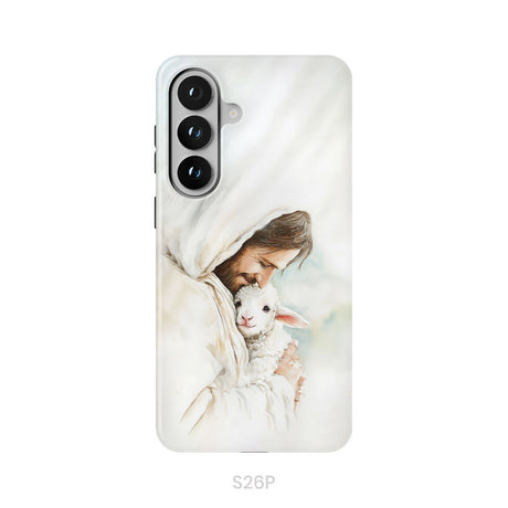 Jesus Holding the Lost Lamb – Good Shepherd Christian Phone Case