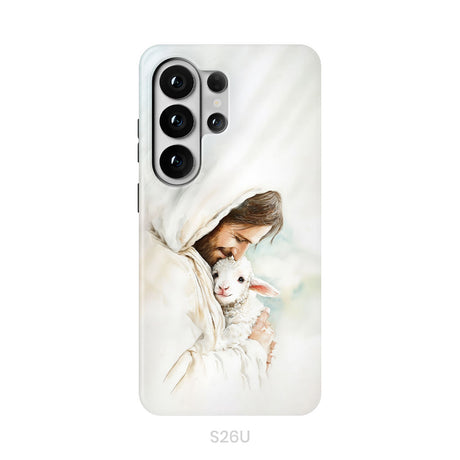 Jesus Holding the Lost Lamb – Good Shepherd Christian Phone Case